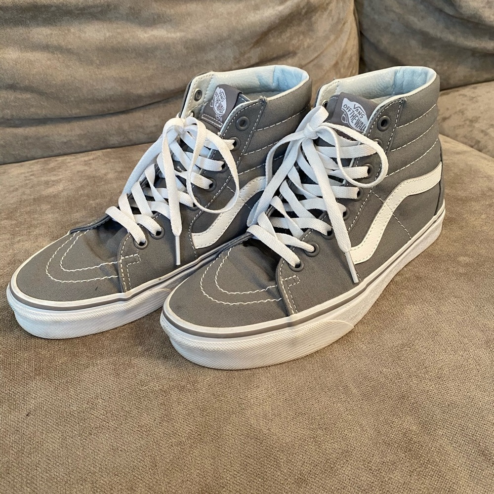 Gray high top Vans